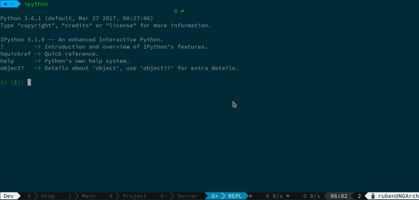 Tmux theme screenshot